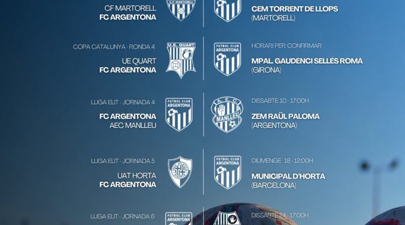 Octubre 1er Equip Lliga Elit